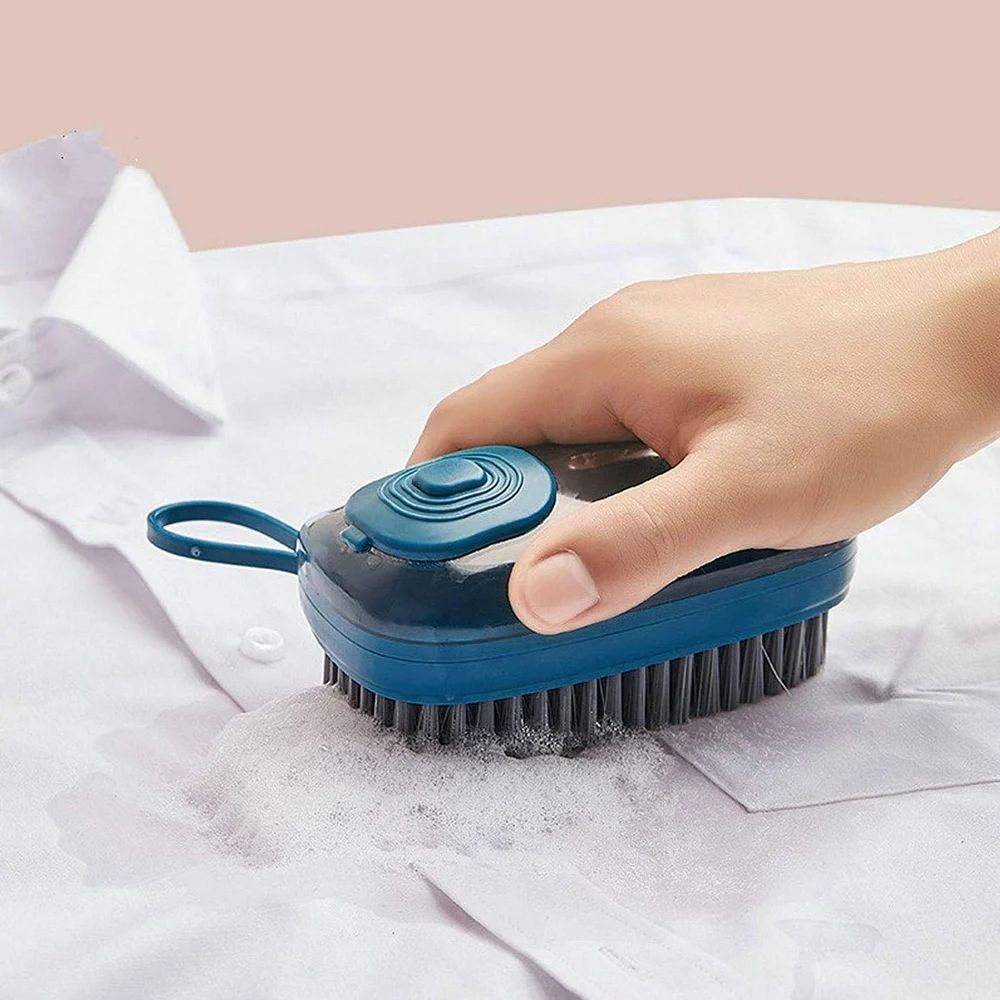 Washbasin Plastic Cleaning Brush with Liquid Soap Dispenser